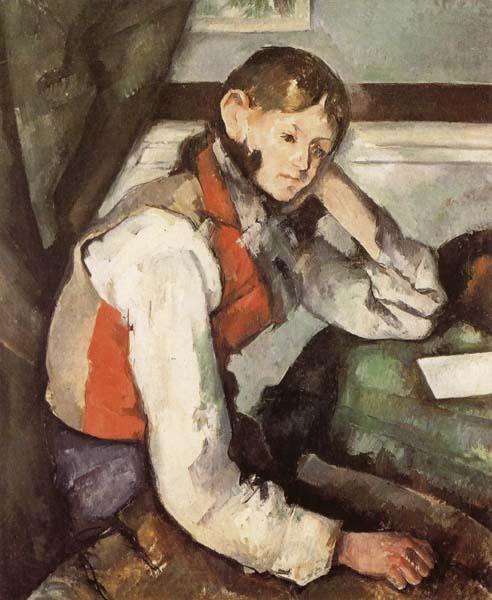 Paul Cezanne Garcon au gilet rouge
